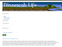 Tablet Screenshot of ninnescahlife.wichita.edu